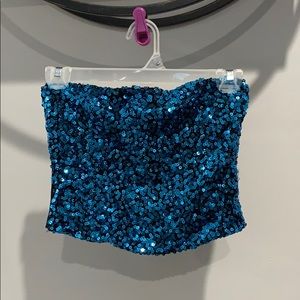 Sequin crop top